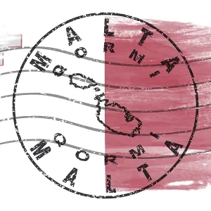 Malta Qormi Round Seal Map Design