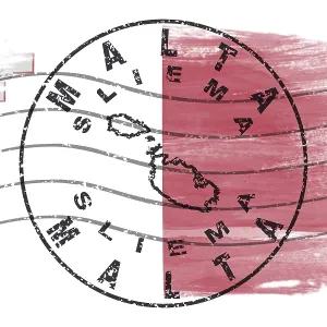 Malta Sliema Round Seal Map Design