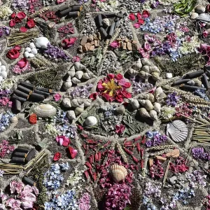Mandala made of flowers