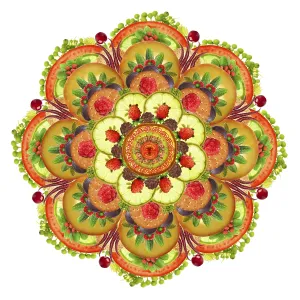 Mandala vegetarian Pizza - vegetables Mandala vegetarian Pizza - vegetables