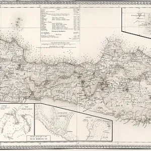 Map of Java, 1817, from History of Java by Sir Thomas Stamford Bingley Raffles