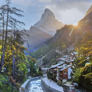 Matterhorn Print at Sunset, Zermatt Switzerland Matterhorn Print at Sunset, Zermatt Switzerland