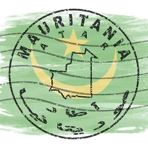 Mauritania Atar Round Seal Map Design