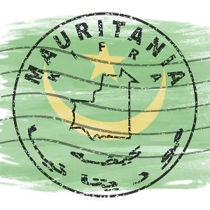 Mauritania Kiffa Round Seal Map Design