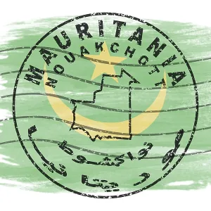 Mauritania Nouakchott Round Seal Map Design