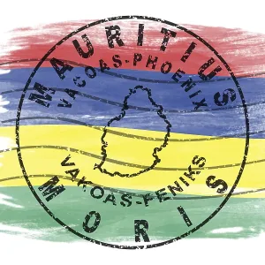 Mauritius Vacoas Phoenix Round Seal Map Design