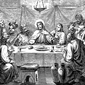 The Last Meal of Jesus with His Disciples, 1877 Print The Last Meal of Jesus with His Disciples, 1877 Print