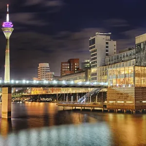 Medienhafen Print at Dusk, Duesseldorf, Germany
