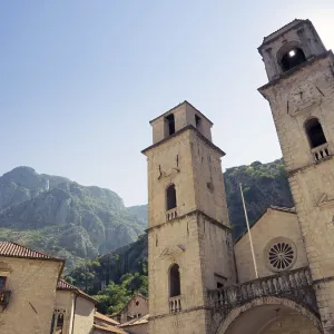 Medieval architecture of Kotor old city in Montenegro