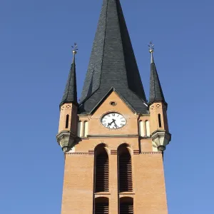 Medieval bell tower in Prague, Czech Republic