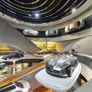 Mercedes Museum, Stuttgarts most visited museum is part of the Mercedes-Benz World in Untertuerkheim