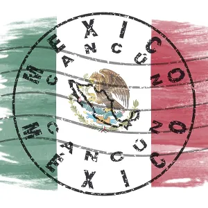 Mexico Cancun Round Seal Map Design