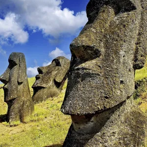 Moai Statue Print, Rano Raraku, Easter Island