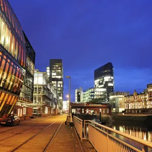 Modern architecture at the commercial harbour