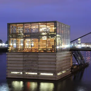 Modern architecture at the commercial harbour