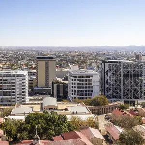 Modern downtown Windhoek, Namibia
