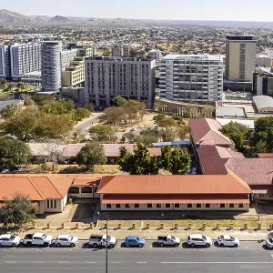 Modern downtown Windhoek, Namibia