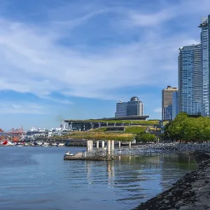 Modern skyscrapers rising along vancouver's waterfront create a stunning cityscape