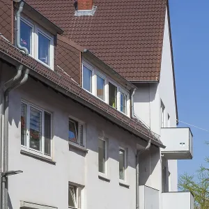 Modern white residential buildings