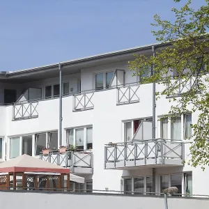 Modern white residential buildings