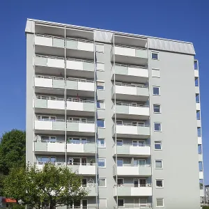 Modernes weiBes Wohngebaude