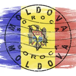 Moldova Soroca Round Seal Map Design