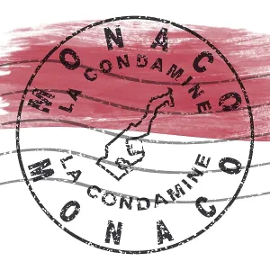 Monaco La Condamine Round Seal Map Design