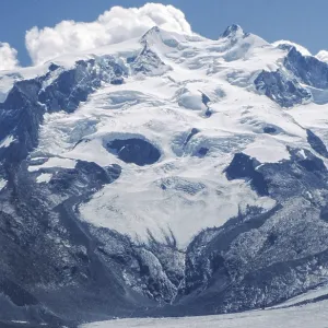 Monte Rosa mountain range with Dufour peak