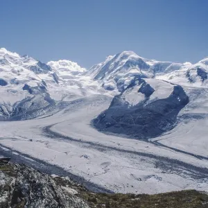 Monte Rosa mountain range with the peaks Northend