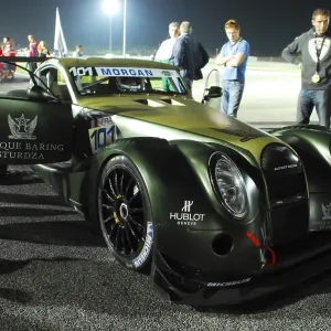 A Morgan racing car in the GT3 series on the race track in Adria