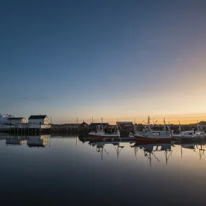 Morning atmosphere in the harbor Morning atmosphere in the harbor
