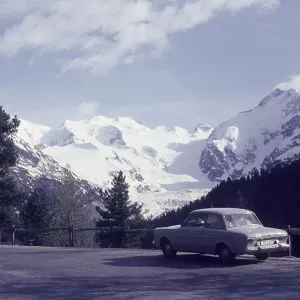 Morteratsch glacier on the Bernina