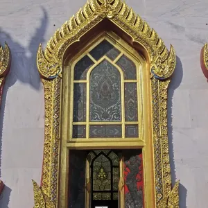 Mosaic window, Marble Temple (Wat Benchamabophit)