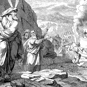 Moses Breaks the Tablets of the Law Print (1877)