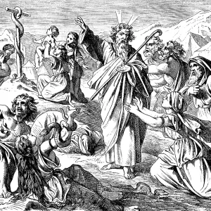 Moses and the Bronze Serpent: A Historical Print (1877)