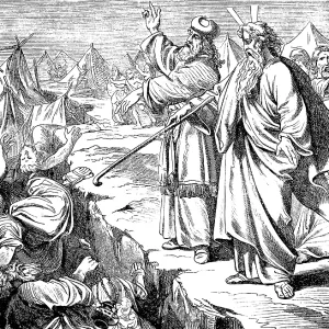 "When Moses Spoke, the Earth Swallowed Korah's Pack" Print