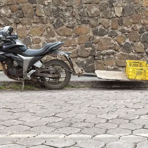 Motorbike with trailer, Santa Cruz Motorbike with trailer, Santa Cruz