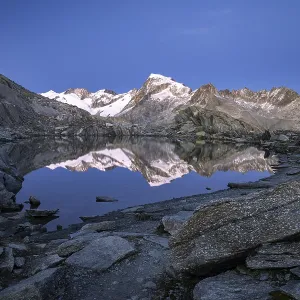 Mount Galenstock is reflected in Bergsee