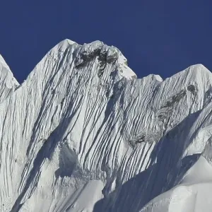 Mountain covered by glacier. Sharpe ridge