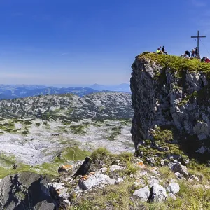 Mountain hiker, Hoher Ifen, 2230m Mountain hiker, Hoher Ifen, 2230m