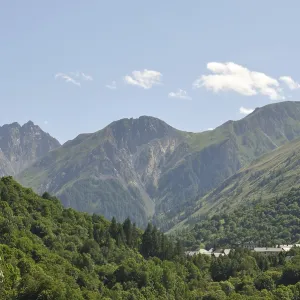 Mountain landscape in Valloire in France