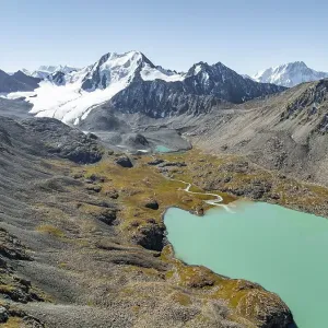 Mountain panorama, aerial view Mountain panorama, aerial view