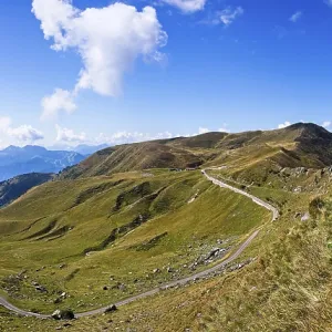 Mountain panorama with alpine lake