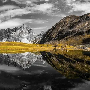 Mountain panorama in autumn, Eissee Mountain panorama in autumn, Eissee
