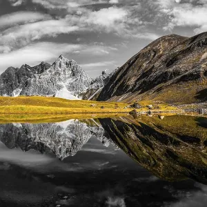 Mountain panorama in autumn, Eissee