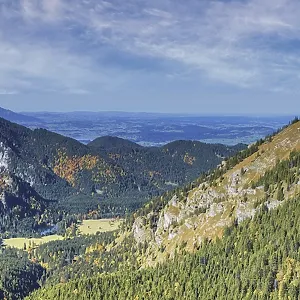 Mountain panorama into the Halblechtal
