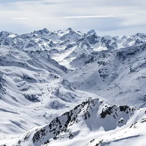 Mountain Panorama Print, Bernina Group, Switzerland Mountain Panorama Print, Bernina Group, Switzerland