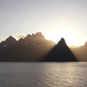 Mountain panorama in Raftsund, Lofoten Mountain panorama in Raftsund, Lofoten