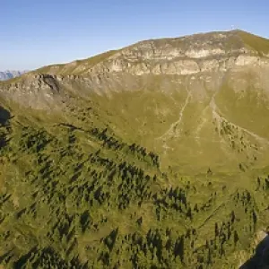 Mountain ridge near Autagne, right Colle Basset and Assietta ridge road Mountain ridge near Autagne, right Colle Basset and Assietta ridge road