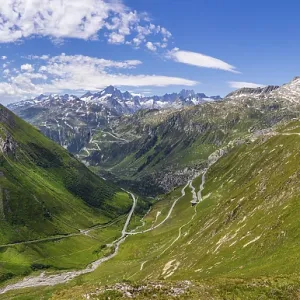 Mountainous landscape, Furka Pass